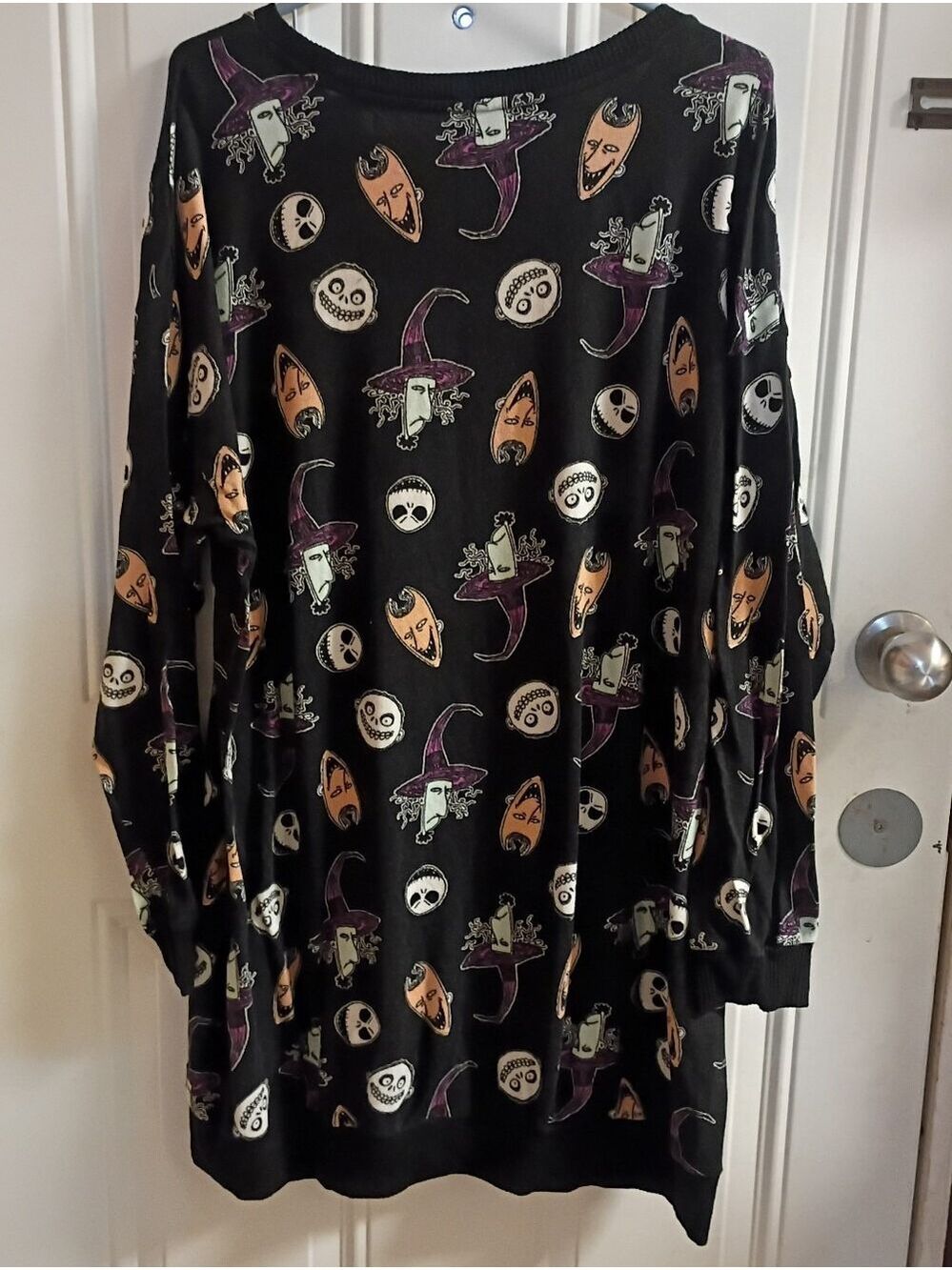 2/$10 Black Disney The Nightmare Before Christmas Print  Sleeper Dress XL - Picture 5 of 6